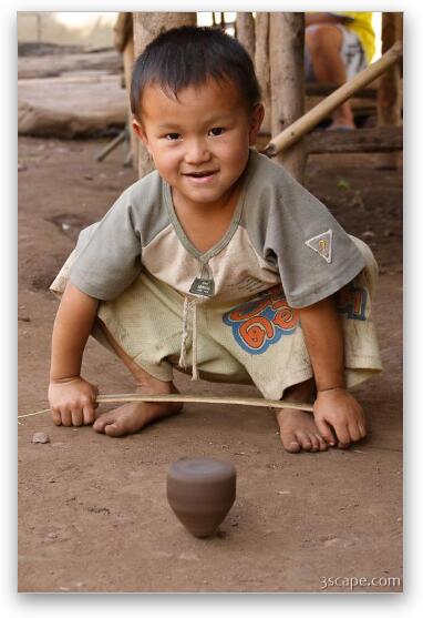 Hmong Boy Fine Art Metal Print