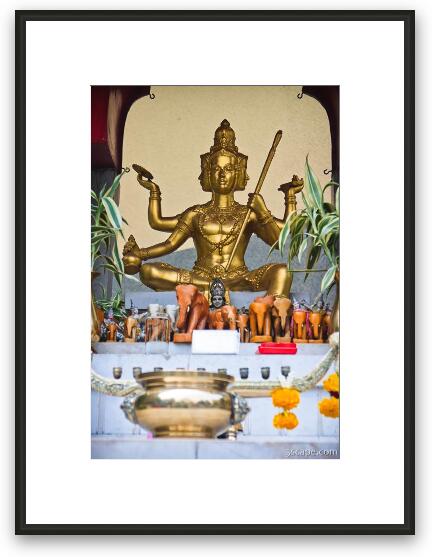 Small shrine in front of our hotel. Framed Fine Art Print