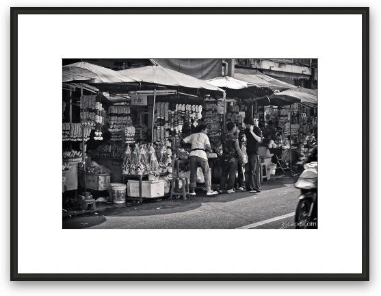 Bangkok street vendors Framed Fine Art Print