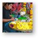 Street vendor making offerings for the temple Metal Print