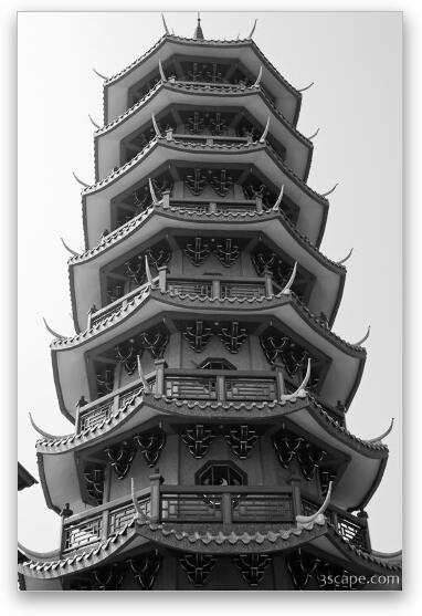 Chinese style pagoda (Mahathat Chedi Prajonchatri Thai-Chin Charoen) Fine Art Metal Print