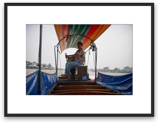 Longboat driver Framed Fine Art Print