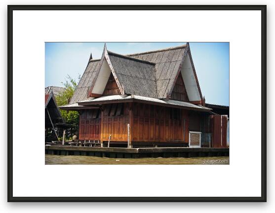 Home along one of many canals (khlongs) Framed Fine Art Print