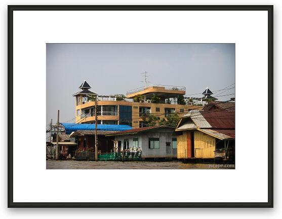 Condo along one of many canals (khlongs) Framed Fine Art Print