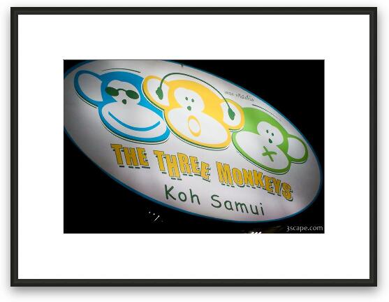 The Three Monkeys Framed Fine Art Print