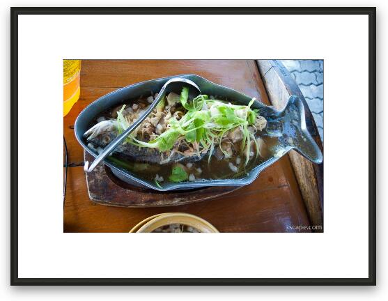 Whole Sea Bass Framed Fine Art Print