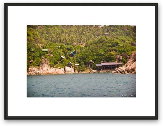 Huts on Koh Tao Framed Fine Art Print