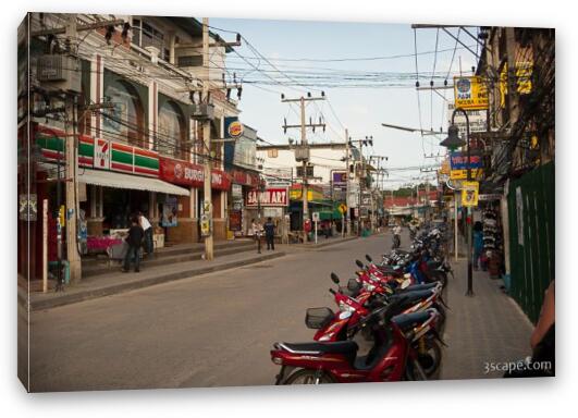 Central Chaweng Beach - very westernized Fine Art Canvas Print