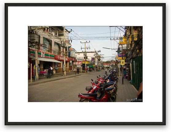Central Chaweng Beach - very westernized Framed Fine Art Print