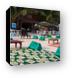Resorts had their comfortable blankets set out all over the beach Canvas Print