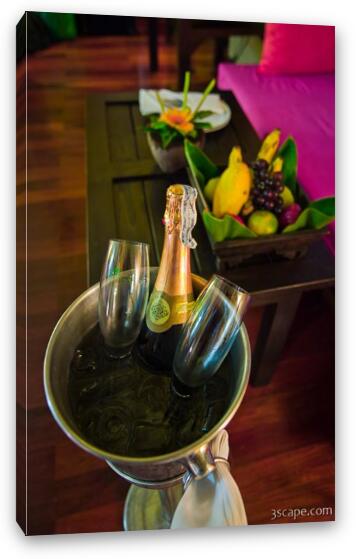 Bubbly for the honeymooners Fine Art Canvas Print