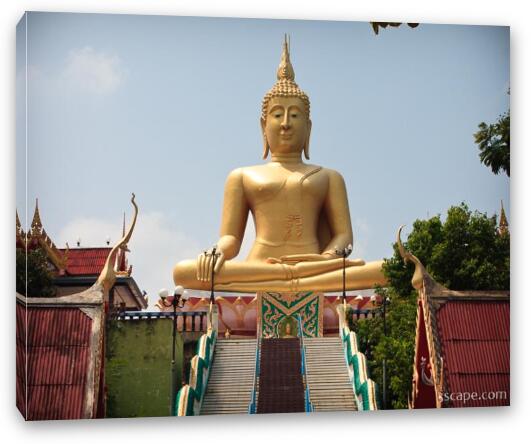 The Big Buddha at Wat Phra Yai Fine Art Canvas Print