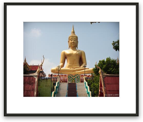 The Big Buddha at Wat Phra Yai Framed Fine Art Print