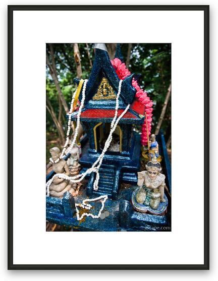 These tiny shrines were all over Thailand Framed Fine Art Print