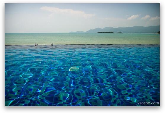 Infinity pool at Baan Haad Ngam Fine Art Print