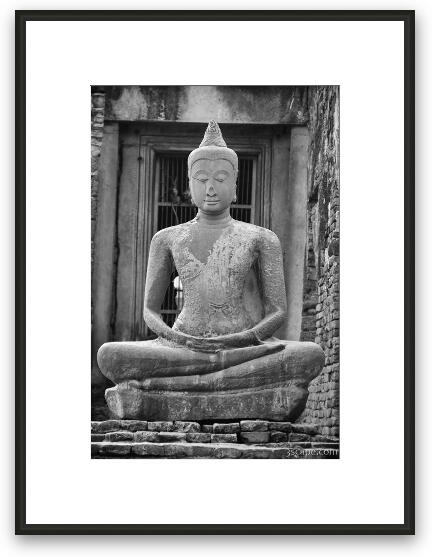 Stone Buddha Framed Fine Art Print