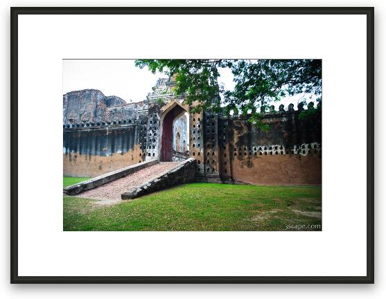One of the gates to Narai Ratchaniwet Palace Framed Fine Art Print