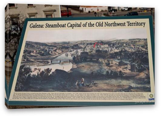 Steamboat Capital of the Old Northwest Territory Fine Art Canvas Print