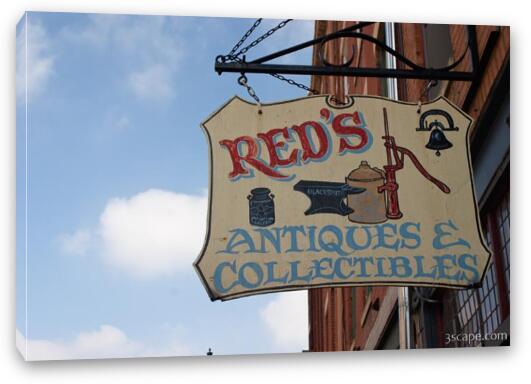 Red's Antiques and Collectibles Fine Art Canvas Print