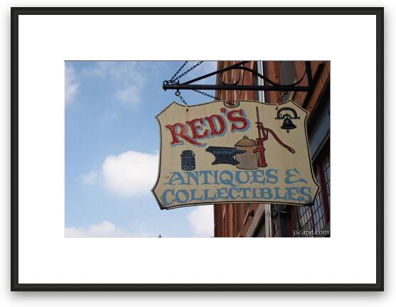 Red's Antiques and Collectibles Framed Fine Art Print