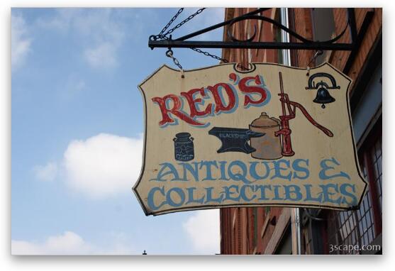 Red's Antiques and Collectibles Fine Art Metal Print
