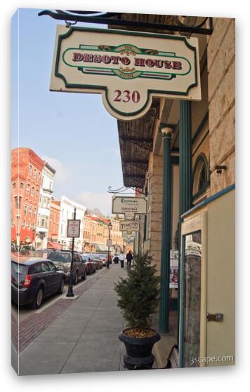 Main Street store signs Fine Art Canvas Print