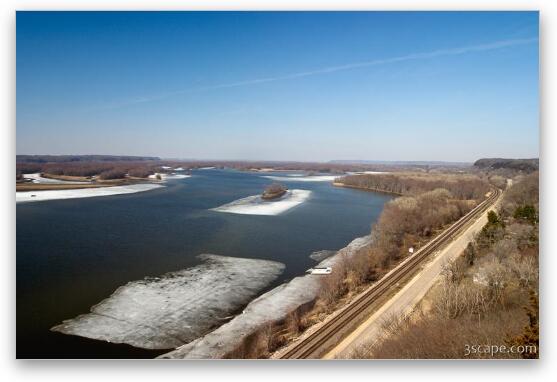 Mississippi River still partly frozen Fine Art Print