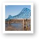 Old Savanna Sabula Bridge over Mississippi River Art Print