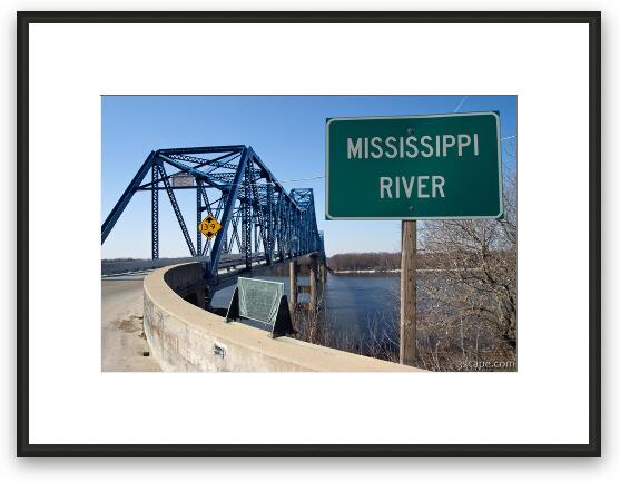 Old Savanna Sabula Bridge over Mississippi River Framed Fine Art Print