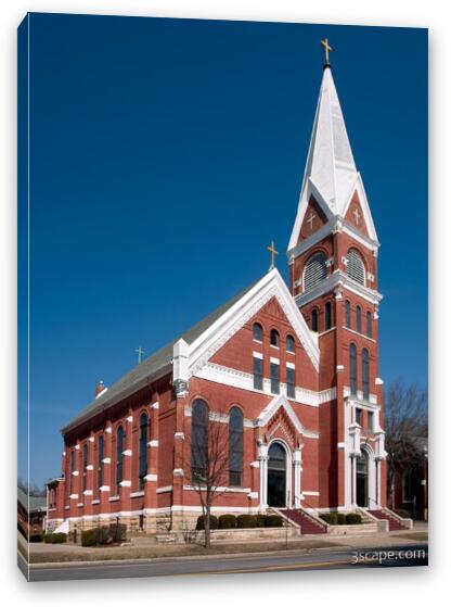 St. John the Baptist Church, Savanna Fine Art Canvas Print