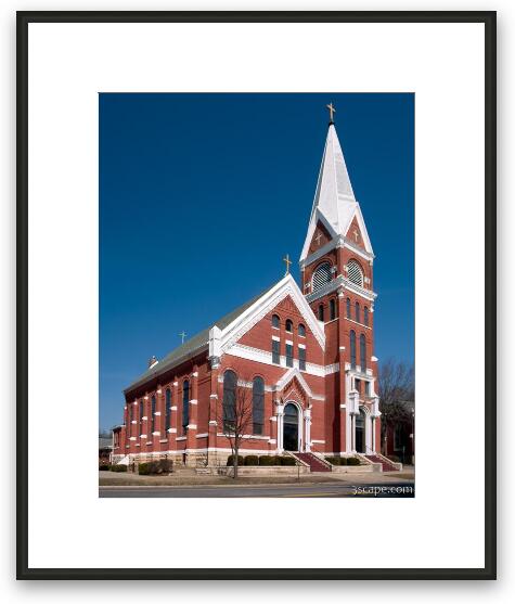 St. John the Baptist Church, Savanna Framed Fine Art Print