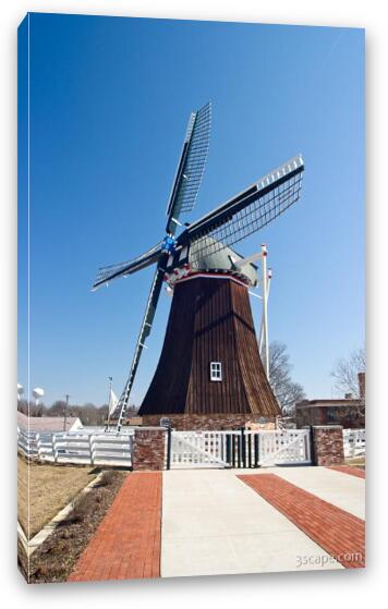 Dutch Windmill, De Immigrant - Fulton, IL Fine Art Canvas Print
