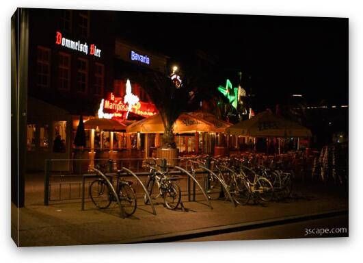 Bicycles and bars Fine Art Canvas Print