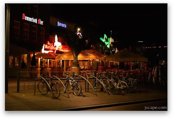 Bicycles and bars Fine Art Print