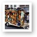 Street performers with a musical trailer Art Print