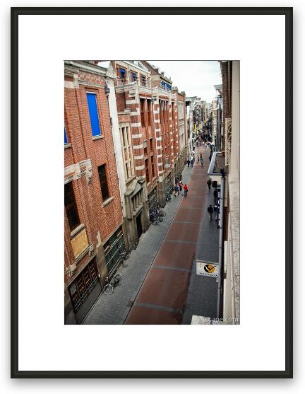 View of Warmoestraat from our room Framed Fine Art Print