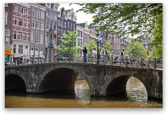 One of many canal bridges around the city Fine Art Print