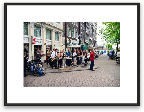 Orchestra on the street Framed Fine Art Print
