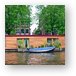 House boat on the canal Metal Print