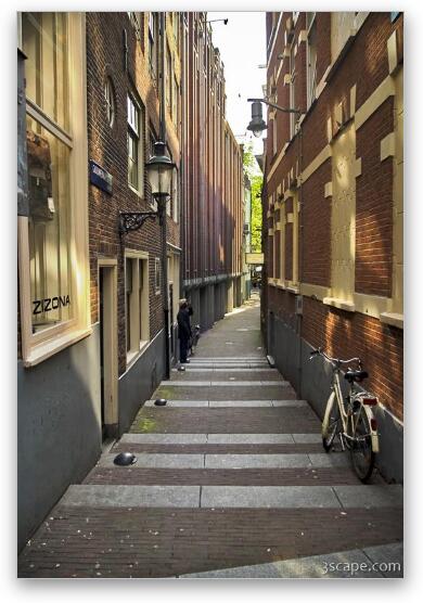 Amsterdam alley Fine Art Metal Print