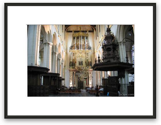 Inside the New Church (Nieuwe Kerk) Framed Fine Art Print