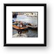 Garbage picker and barge grabbing bikes from the canal Framed Print