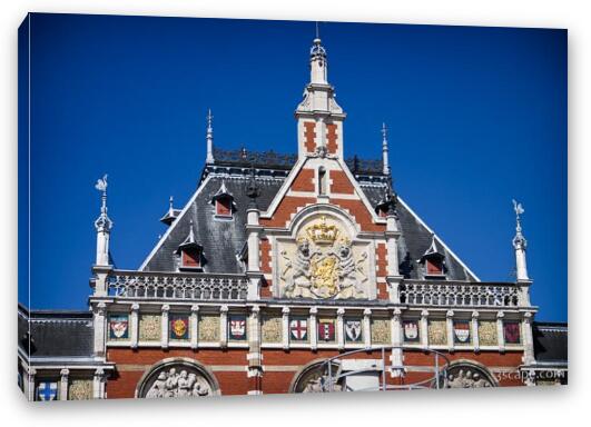 The ornate top of Central Station Fine Art Canvas Print