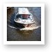 Canal boat on tour Art Print