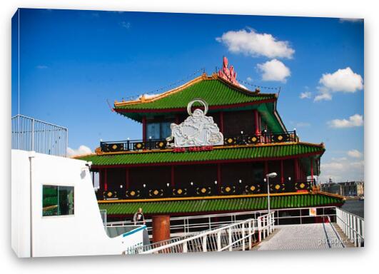 Sea Palace Chinese restaurant on the water Fine Art Canvas Print