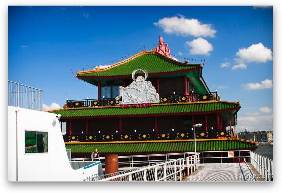 Sea Palace Chinese restaurant on the water Fine Art Metal Print