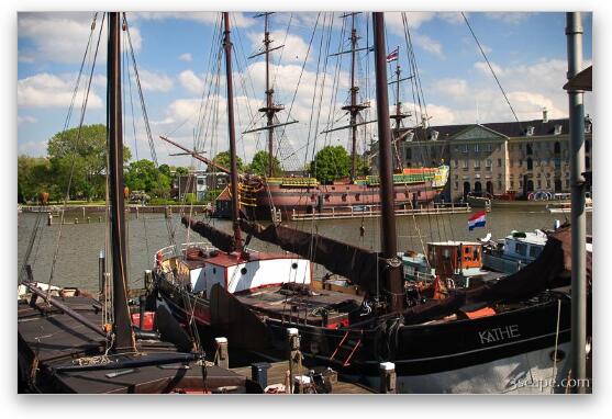 Ships at the Netherlands Maritime Museum Fine Art Print