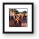 Street performer showing off fire ropes Framed Print