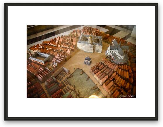 Model of old Amsterdam including the Palace and Old Church Framed Fine Art Print