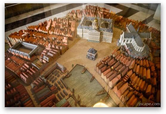 Model of old Amsterdam including the Palace and Old Church Fine Art Metal Print